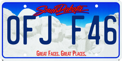 SD license plate 0FJF46