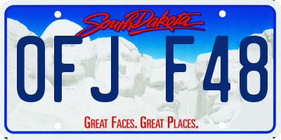 SD license plate 0FJF48