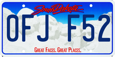 SD license plate 0FJF52