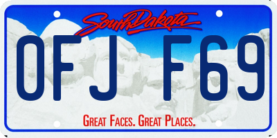 SD license plate 0FJF69