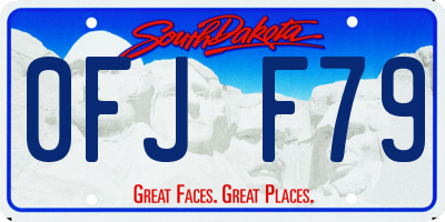 SD license plate 0FJF79
