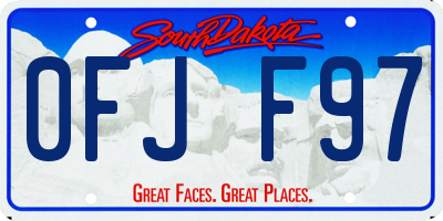 SD license plate 0FJF97