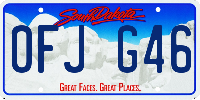 SD license plate 0FJG46