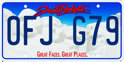 SD license plate 0FJG79