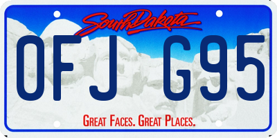 SD license plate 0FJG95