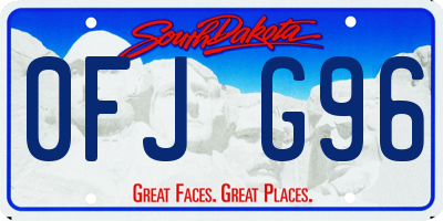SD license plate 0FJG96