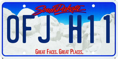 SD license plate 0FJH11