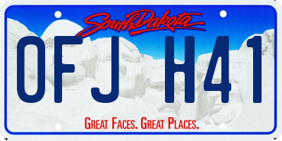 SD license plate 0FJH41
