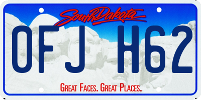SD license plate 0FJH62