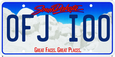 SD license plate 0FJI00