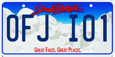 SD license plate 0FJI01