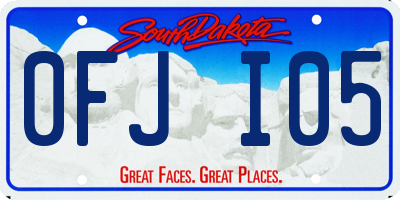 SD license plate 0FJI05