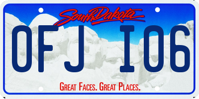 SD license plate 0FJI06