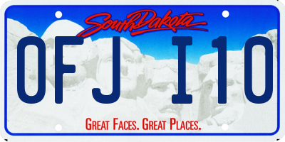 SD license plate 0FJI10