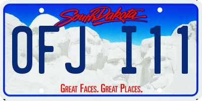 SD license plate 0FJI11