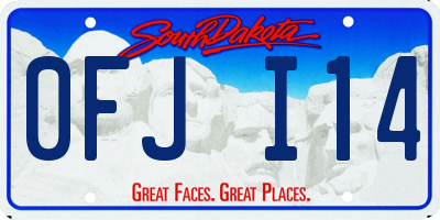 SD license plate 0FJI14