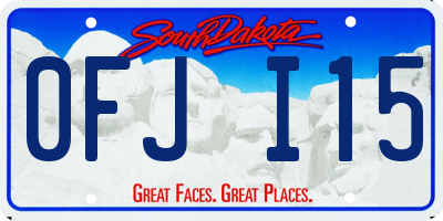 SD license plate 0FJI15
