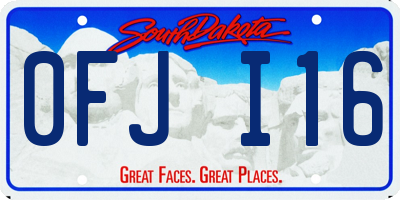 SD license plate 0FJI16