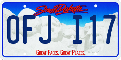 SD license plate 0FJI17