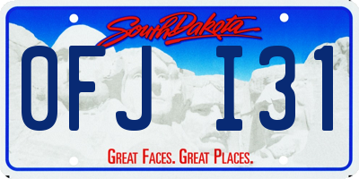 SD license plate 0FJI31