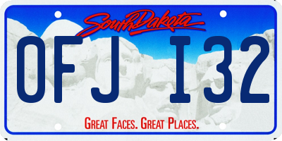 SD license plate 0FJI32