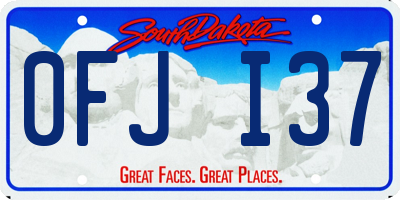 SD license plate 0FJI37