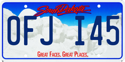 SD license plate 0FJI45