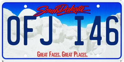 SD license plate 0FJI46