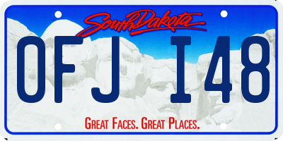 SD license plate 0FJI48