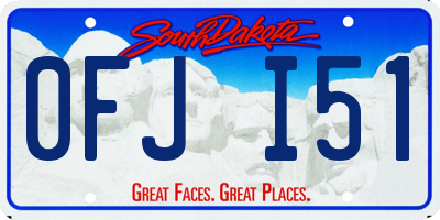 SD license plate 0FJI51