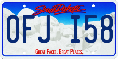 SD license plate 0FJI58