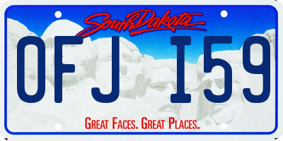 SD license plate 0FJI59