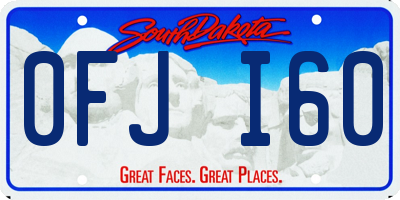 SD license plate 0FJI60