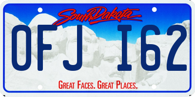 SD license plate 0FJI62