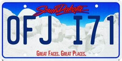 SD license plate 0FJI71