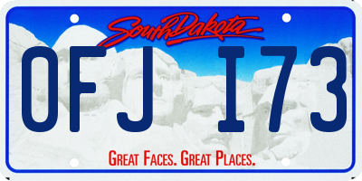 SD license plate 0FJI73