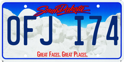 SD license plate 0FJI74