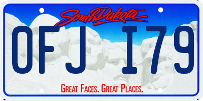 SD license plate 0FJI79