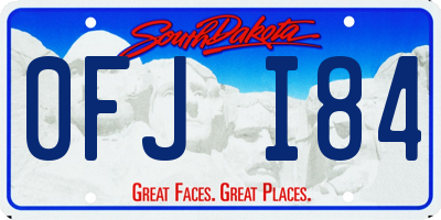 SD license plate 0FJI84