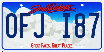 SD license plate 0FJI87