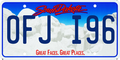 SD license plate 0FJI96