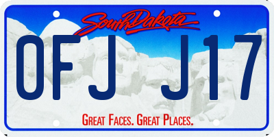 SD license plate 0FJJ17