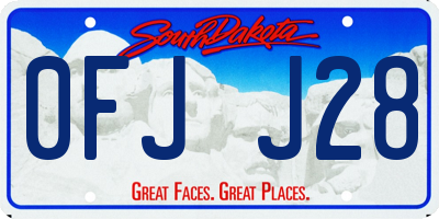 SD license plate 0FJJ28