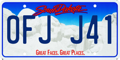 SD license plate 0FJJ41