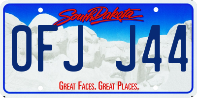 SD license plate 0FJJ44