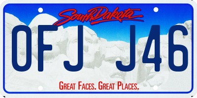 SD license plate 0FJJ46