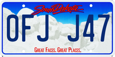 SD license plate 0FJJ47