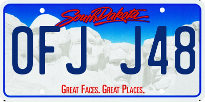 SD license plate 0FJJ48