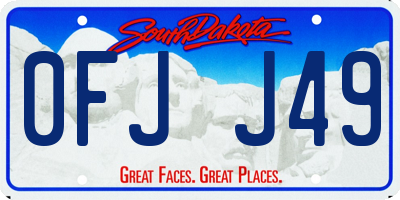 SD license plate 0FJJ49