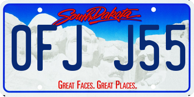 SD license plate 0FJJ55